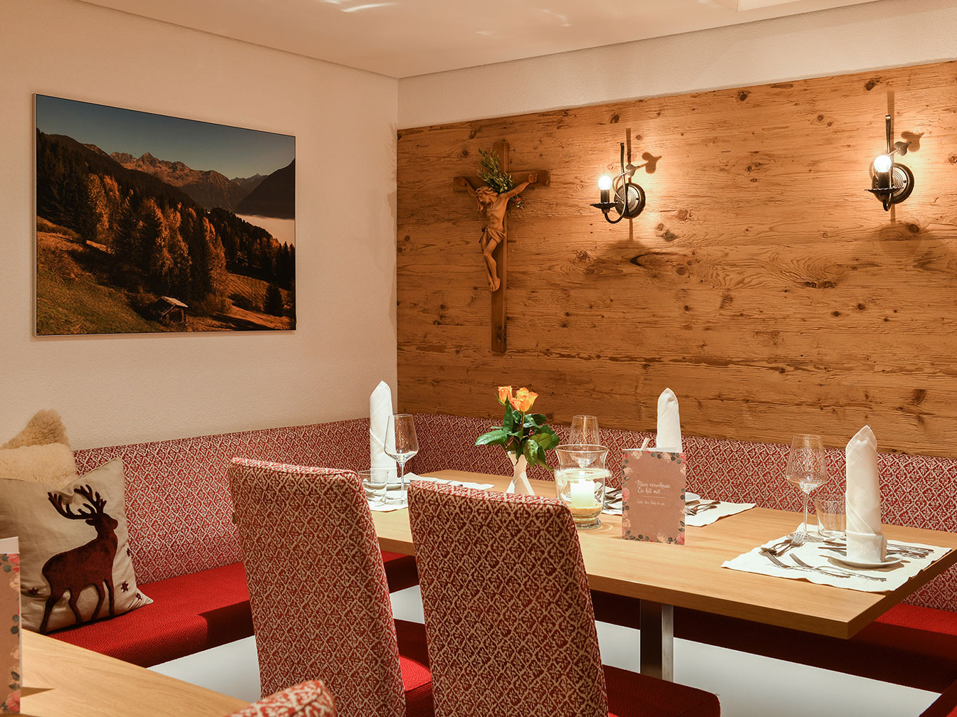 Restaurantstube des Da Bruno im Hotel Silbertal